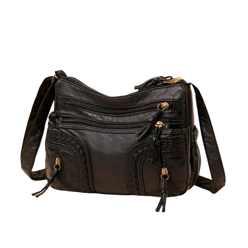 WeaveStyle Skuldertaske med Flettet Design Elegant Let og Rummelig Håndtaske