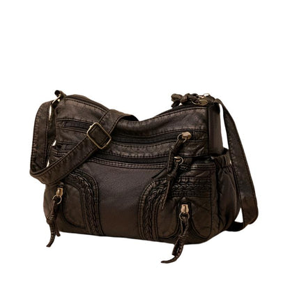 WeaveStyle Skuldertaske med Flettet Design Elegant Let og Rummelig Håndtaske
