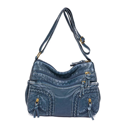 WeaveStyle Skuldertaske med Flettet Design Elegant Let og Rummelig Håndtaske