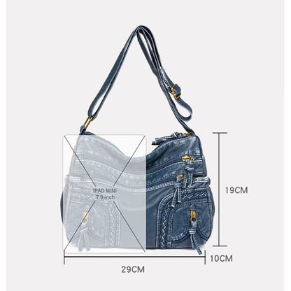 WeaveStyle Skuldertaske med Flettet Design Elegant Let og Rummelig Håndtaske