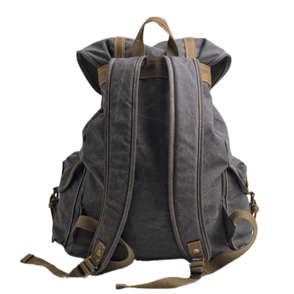 WessPack Militær Canvas Rygsæk Robust Rejserygsæk til Outdoor og Hverdag