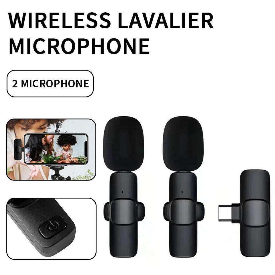 Trådløs lavaliermikrofon med klar lyd og nem plug-and-play-optagelse