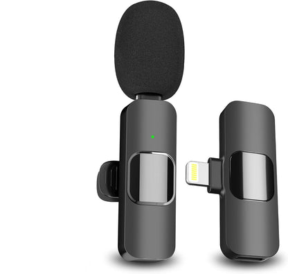 Trådløs lavaliermikrofon med klar lyd og nem plug-and-play-optagelse