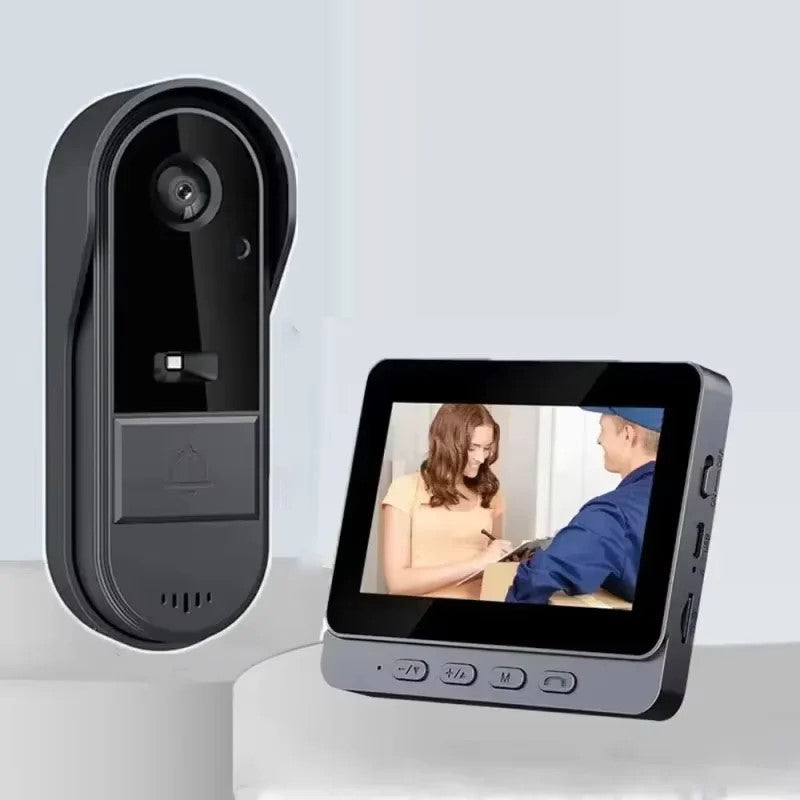Trådløs Videodørklokke med Intercom og 4,3" Skærm