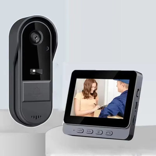 Trådløs Videodørklokke med Intercom og 4,3" Skærm