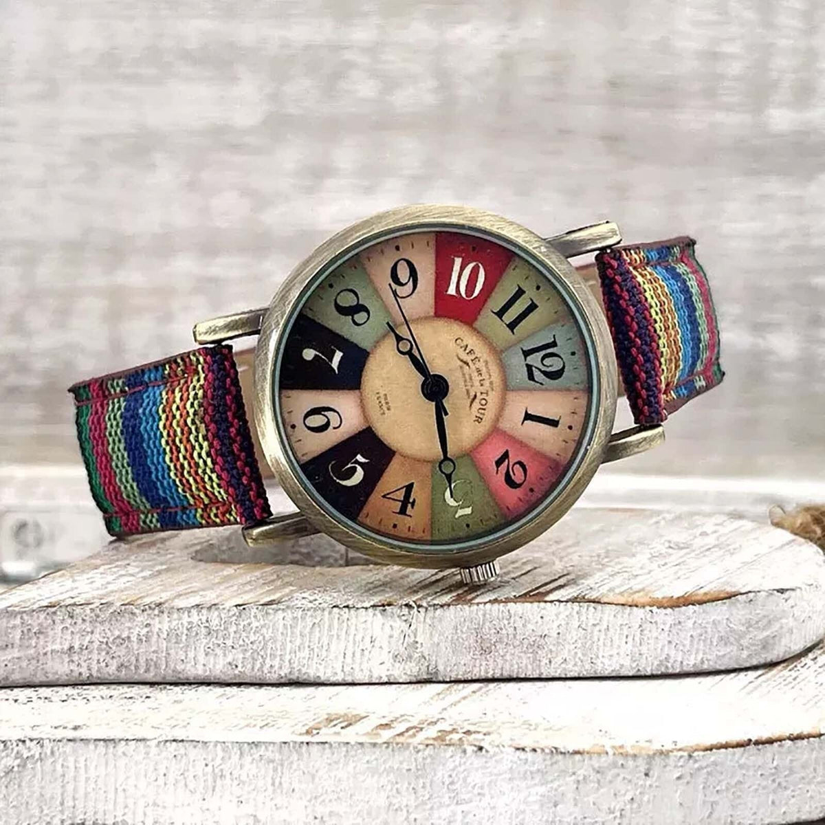 Wise Retro Unisexur med Denim Canvasrem og Vintage Design