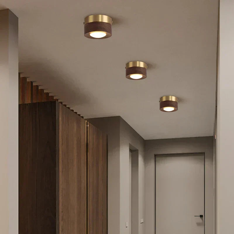 WoodenGlow Loftlampe i Valnøddetræ med LED Spot
