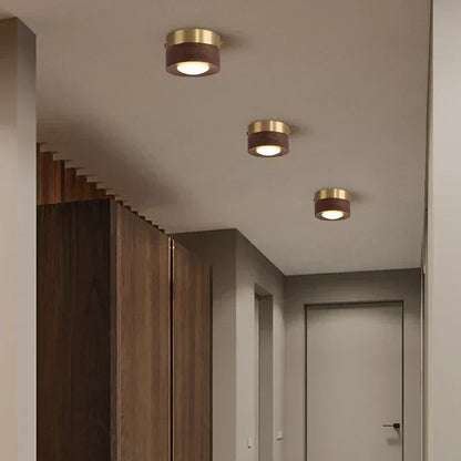 WoodenGlow Loftlampe i Valnøddetræ med LED Spot