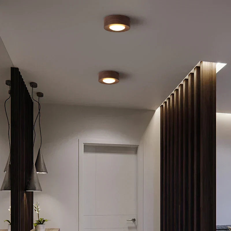 WoodenGlow Loftlampe i Valnøddetræ med LED Spot