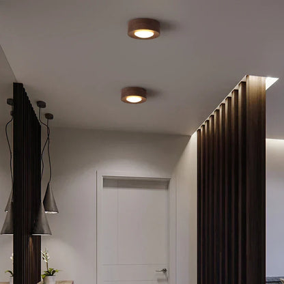 WoodenGlow Loftlampe i Valnøddetræ med LED Spot