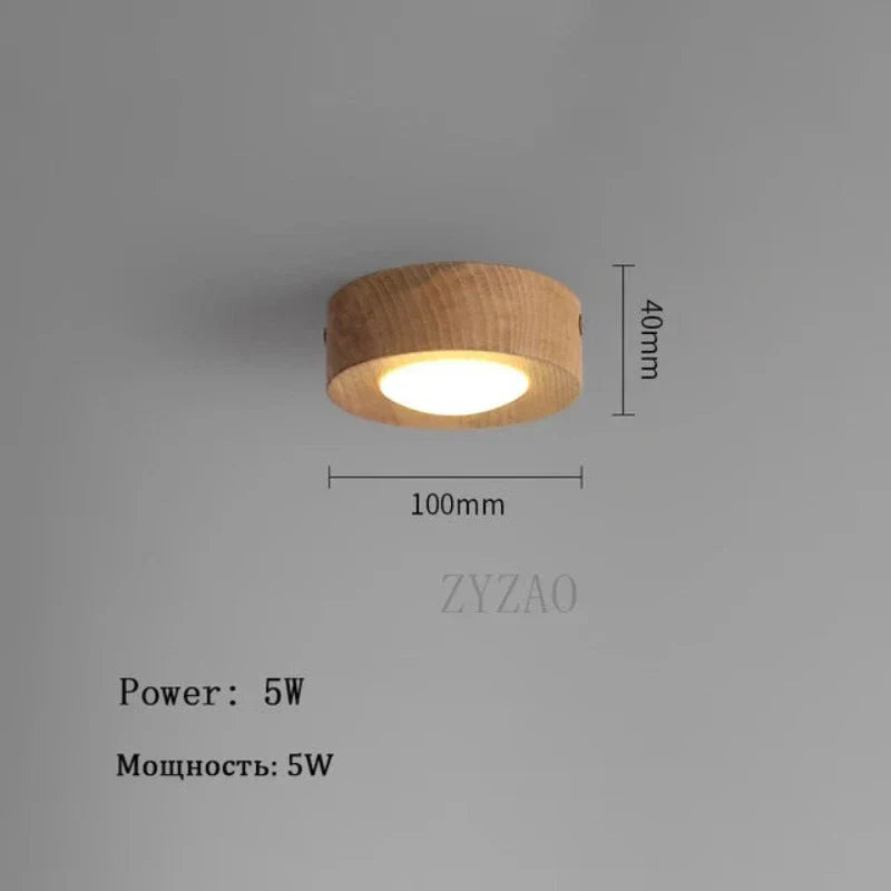 WoodenGlow Loftlampe i Valnøddetræ med LED Spot