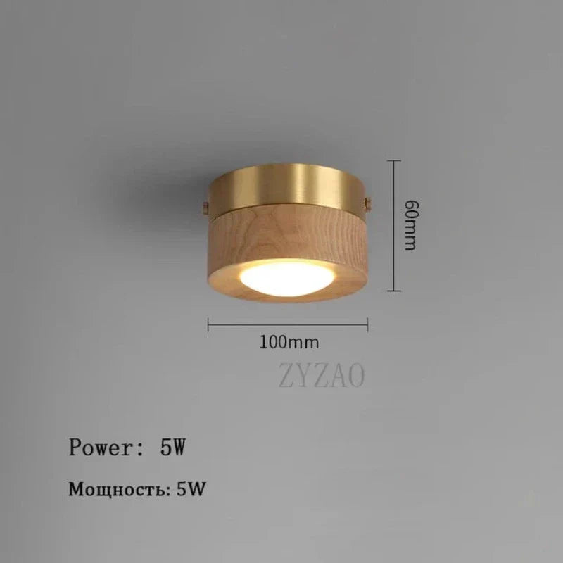 WoodenGlow Loftlampe i Valnøddetræ med LED Spot