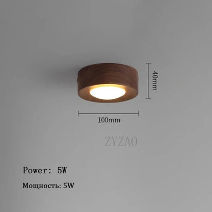 WoodenGlow Loftlampe i Valnøddetræ med LED Spot