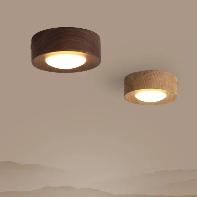 WoodenGlow Loftlampe i Valnøddetræ med LED Spot