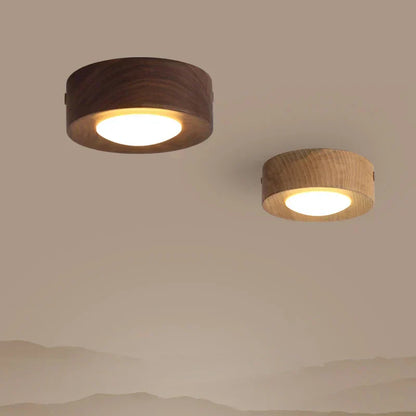 WoodenGlow Loftlampe i Valnøddetræ med LED Spot