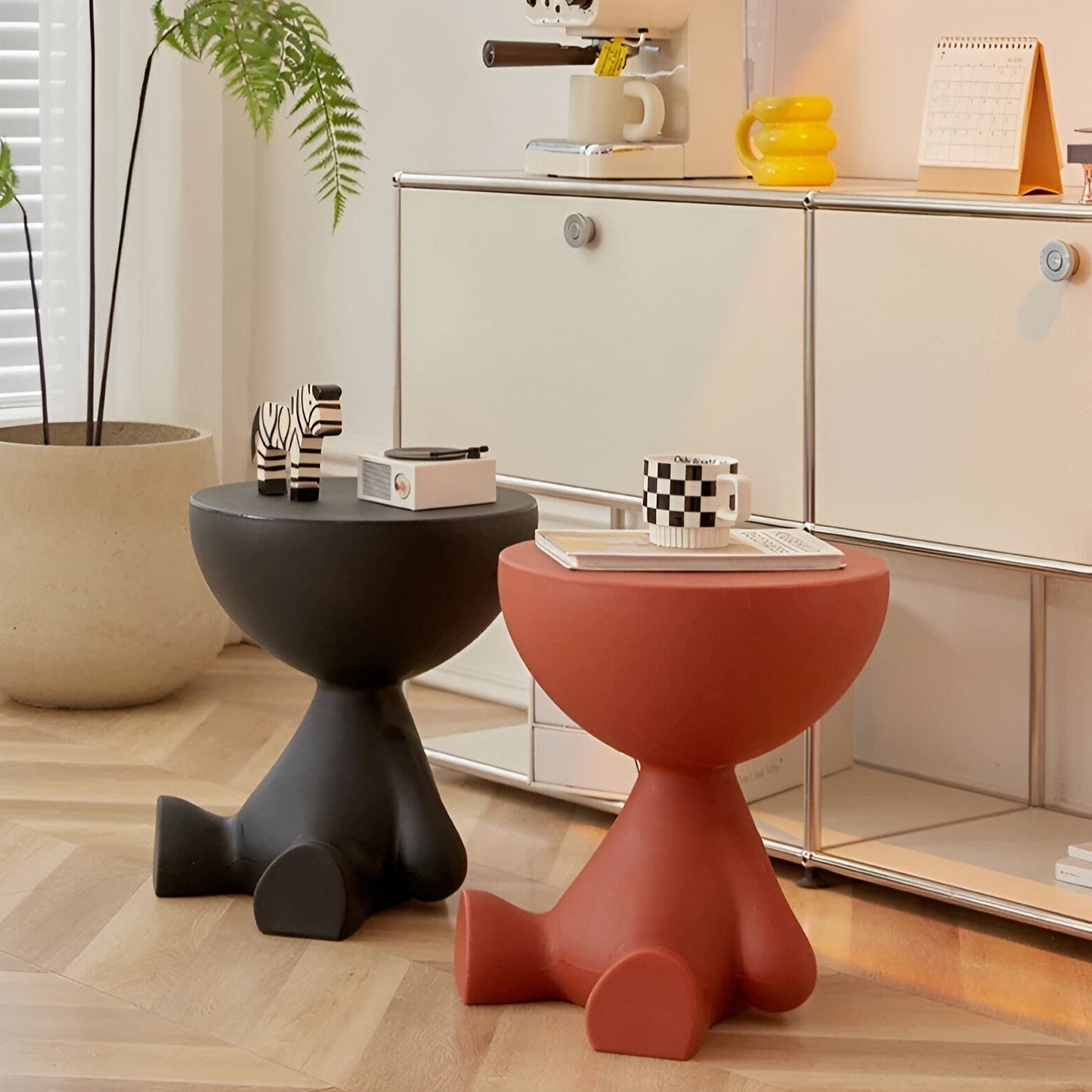 Ylix Rundt Sofabord Moderne Kompakt Sidebord