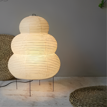 Zen Gulvlampe med Dæmpbar LED-belysning og Japanskinspireret Design