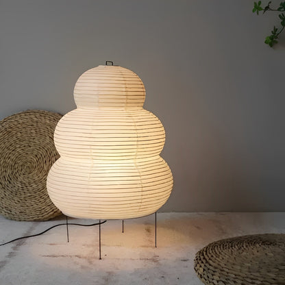 Zen Gulvlampe med Dæmpbar LED-belysning og Japanskinspireret Design