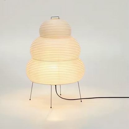 Zen Gulvlampe med Dæmpbar LED-belysning og Japanskinspireret Design