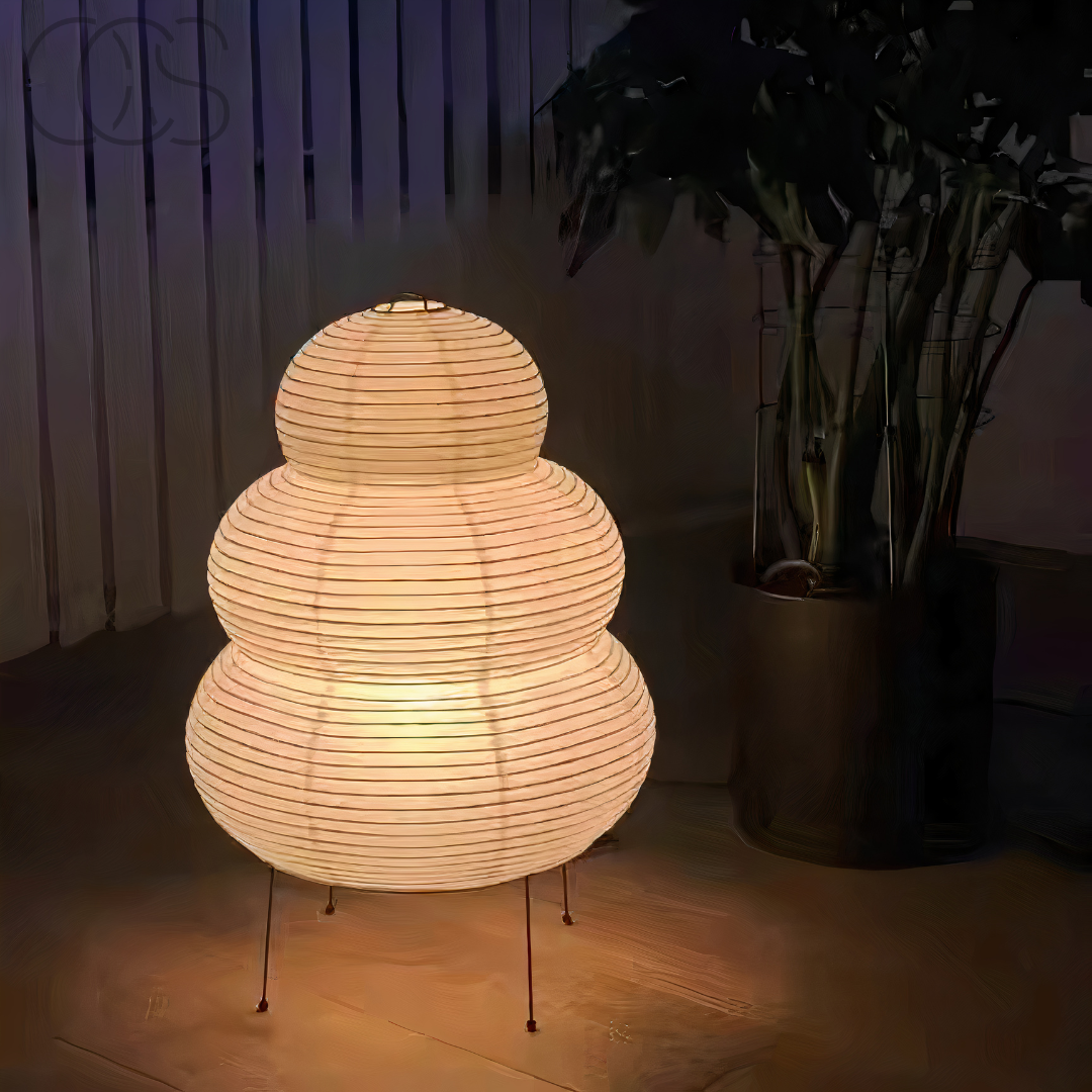 Zen Gulvlampe med Dæmpbar LED-belysning og Japanskinspireret Design