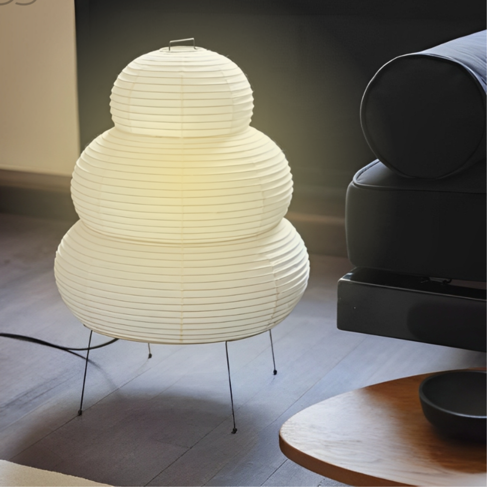 Zen Gulvlampe med Dæmpbar LED-belysning og Japanskinspireret Design