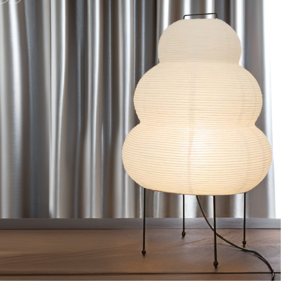 Zen Gulvlampe med Dæmpbar LED-belysning og Japanskinspireret Design