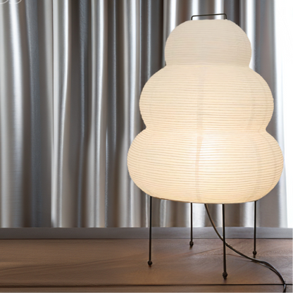 Zen Gulvlampe med Dæmpbar LED-belysning og Japanskinspireret Design