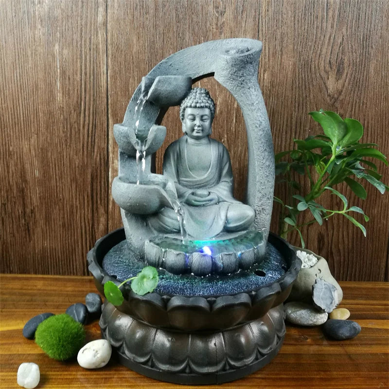 ZenFlow Buddha Vandfontæne til Indendørs Brug og Rolig Boligindretning