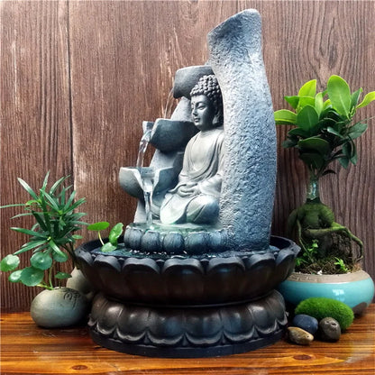 ZenFlow Buddha Vandfontæne til Indendørs Brug og Rolig Boligindretning