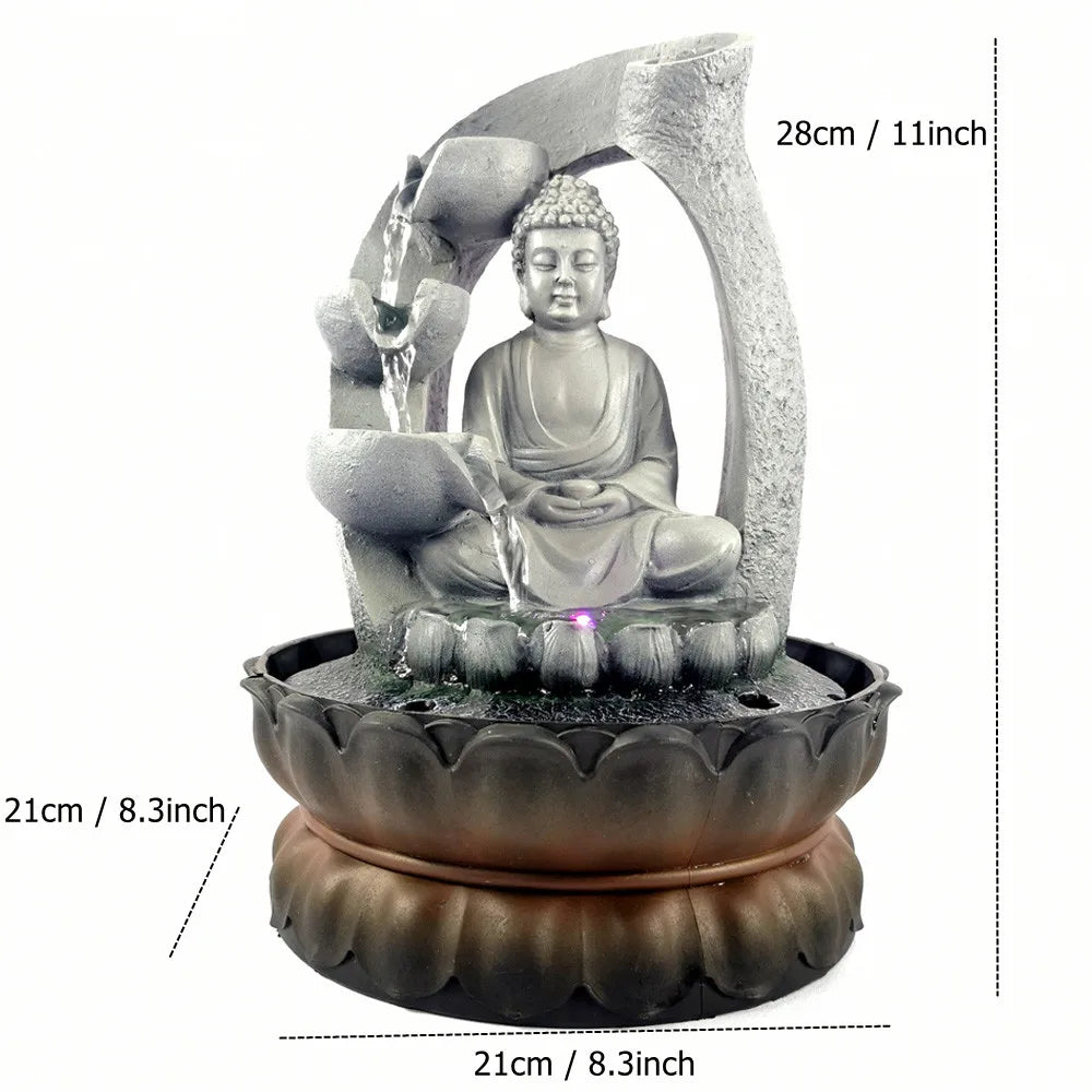 ZenFlow Buddha Vandfontæne til Indendørs Brug og Rolig Boligindretning