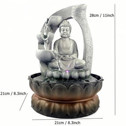 ZenFlow Buddha Vandfontæne til Indendørs Brug og Rolig Boligindretning