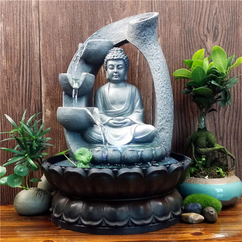 ZenFlow Buddha Vandfontæne til Indendørs Brug og Rolig Boligindretning