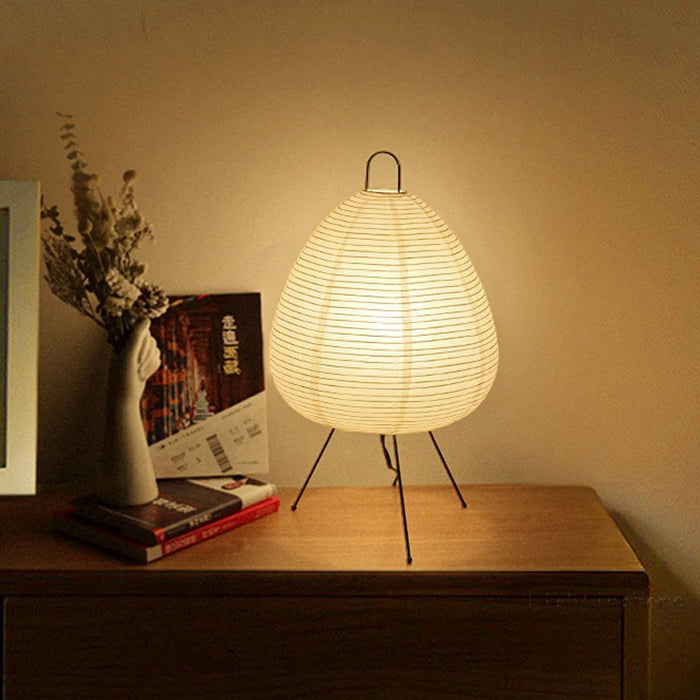 ZenGlow Japansk Rispapirslampe med Blødt Stemningslys