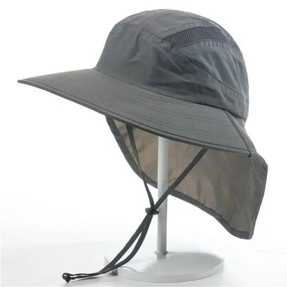 UV-solhat med nakkeflap og bred skygge – Effektiv beskyttelse mod solen